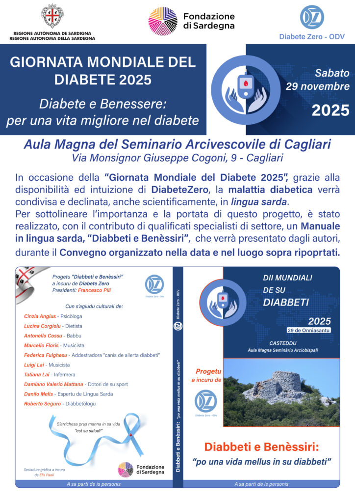 locandina evento a Cagliari su Diabete e benessere